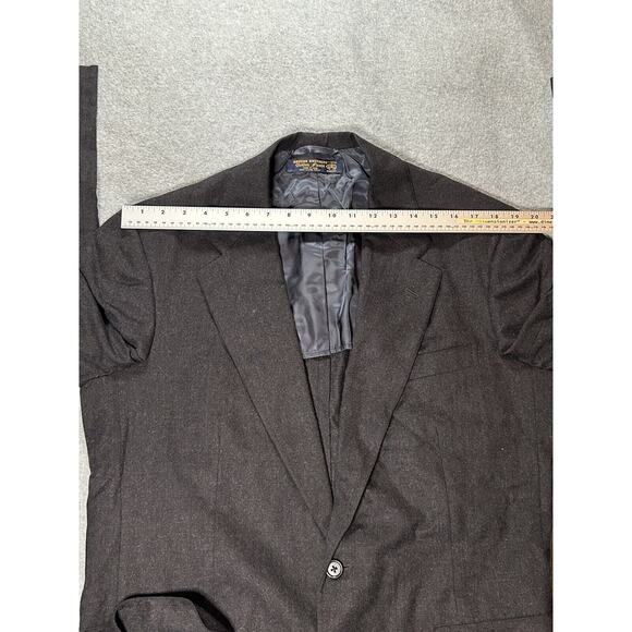 Brooks Brothers Blazer Mens 41 LG Golden Fleece Makers USA Suit Jacket Black Vtg - Picture 8 of 16